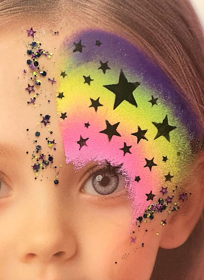 Rainbow Face paint design