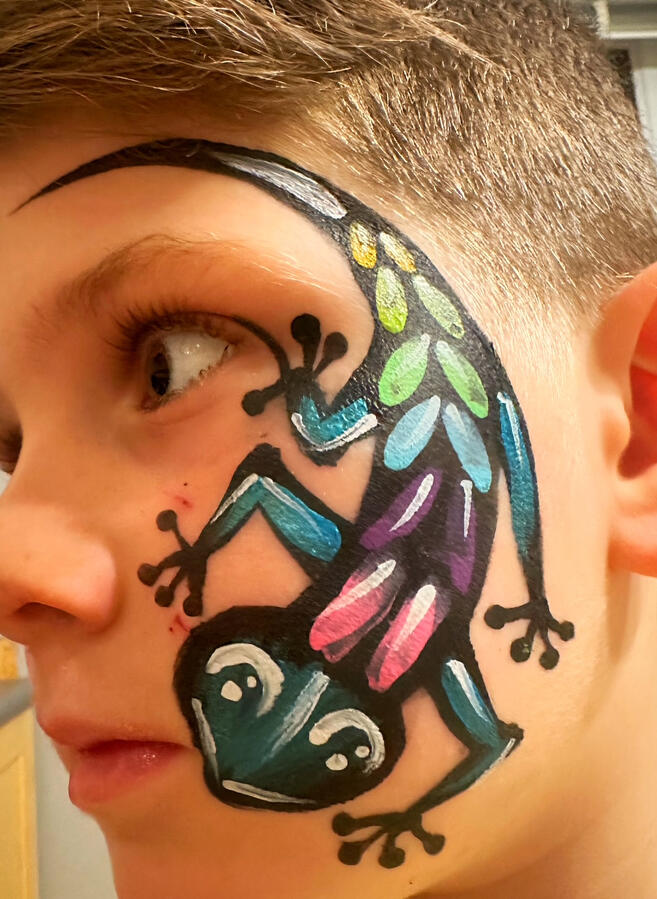 Gecko Face paint