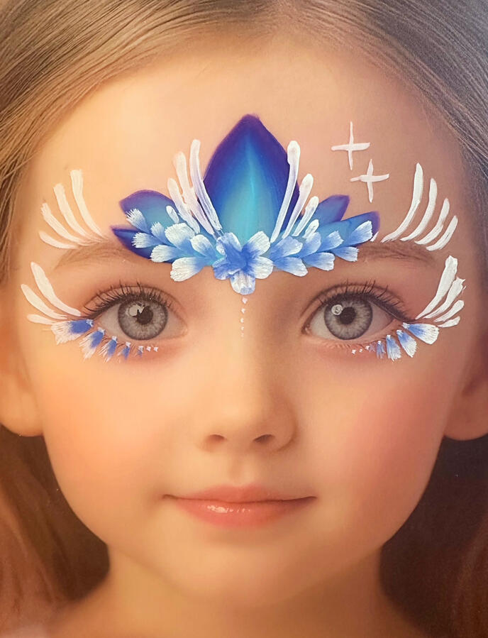 face paint design for princess themed parties
